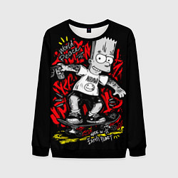 Свитшот мужской Барт в татуировках, цвет: 3D-черный