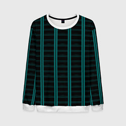 Свитшот мужской Color blue dark stripe, цвет: 3D-белый