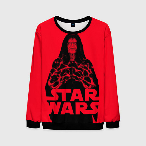 Мужской свитшот Star wars - Darth Sidious / 3D-Черный – фото 1