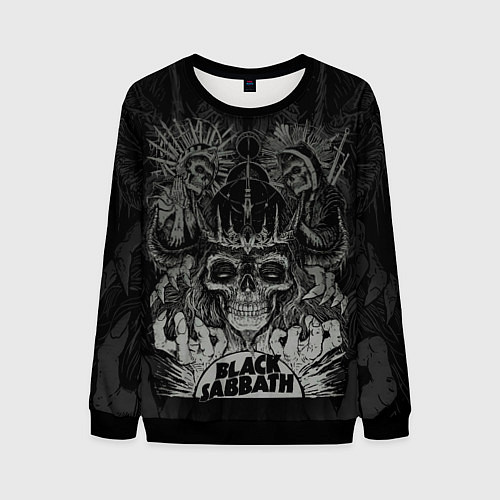 Мужской свитшот Black Sabbath death skull / 3D-Черный – фото 1