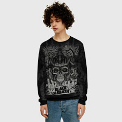 Свитшот мужской Black Sabbath death skull, цвет: 3D-черный — фото 2