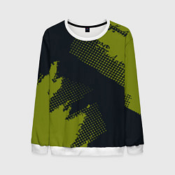 Мужской свитшот Абстрактная текстура в зеленом