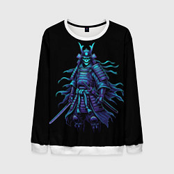 Мужской свитшот Неоновый призрак самурай