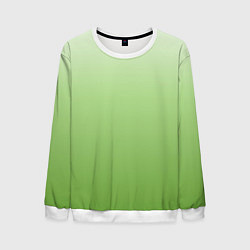 Свитшот мужской Градиент нежно-зеленый, цвет: 3D-белый