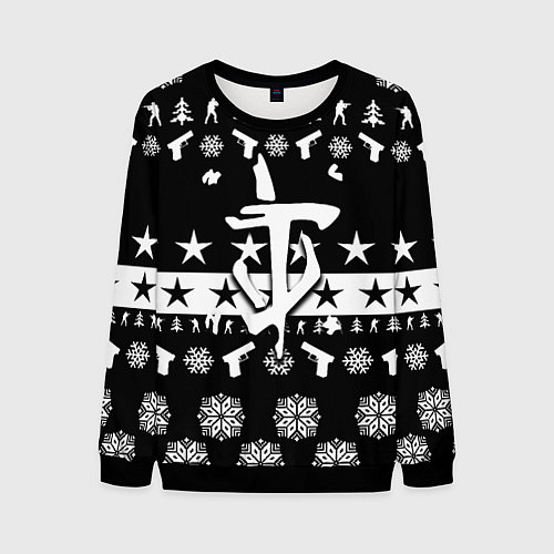 Мужской свитшот Doom x csgo winter / 3D-Черный – фото 1