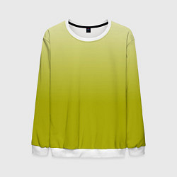 Свитшот мужской Градиент лаймовый, цвет: 3D-белый