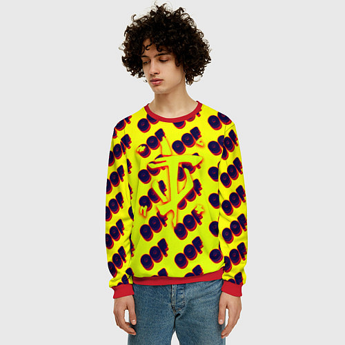 Мужской свитшот Doom off / 3D-Красный – фото 3