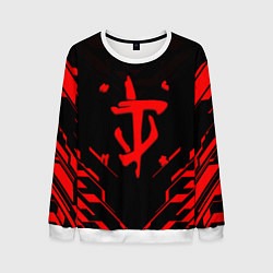 Свитшот мужской Doom geometry red steel, цвет: 3D-белый