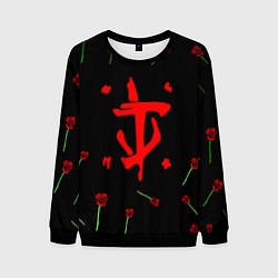 Мужской свитшот Doom rose pattern