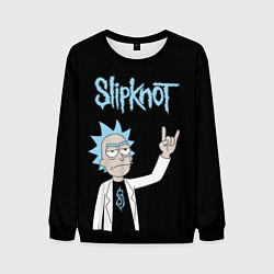 Мужской свитшот Slipknot и Рик Санчес из Рик и Морти