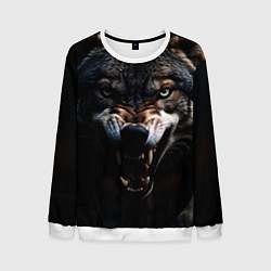 Свитшот мужской Волчара, цвет: 3D-белый