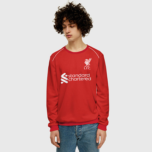 Мужской свитшот Диого Жота Ливерпуль домашняя форма / 3D-Красный – фото 3