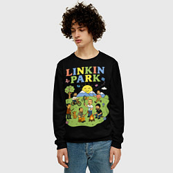 Свитшот мужской Linkin Park, мультяшный стиль, цвет: 3D-черный — фото 2