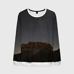 Свитшот мужской Массив Метеген под звездами, цвет: 3D-белый