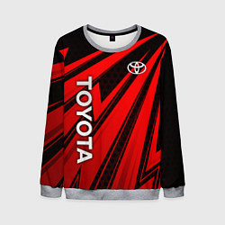 Свитшот мужской Тойота - красные полосы, цвет: 3D-меланж