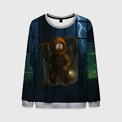 Свитшот мужской Кенни в стиле ужасов с фонариком, цвет: 3D-меланж