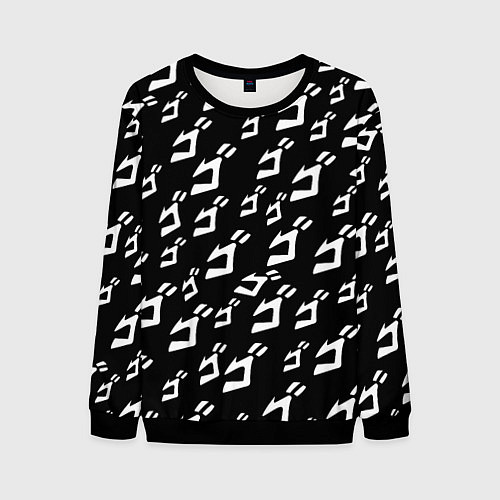 Мужской свитшот JoJo pattern / 3D-Черный – фото 1