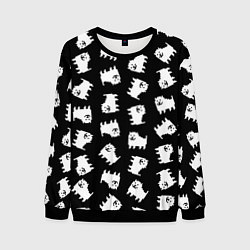 Свитшот мужской Annoying dog pattern - Undertale, цвет: 3D-черный