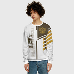 Свитшот мужской Герб России, цвет: 3D-белый — фото 2