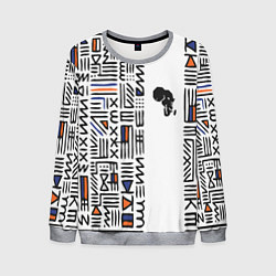 Свитшот мужской Африканский узор, цвет: 3D-меланж