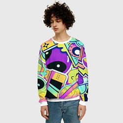 Свитшот мужской Пришелец, цвет: 3D-белый — фото 2