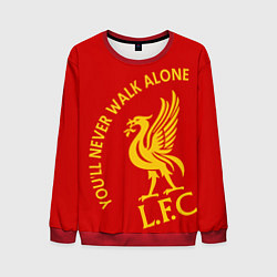 Свитшот мужской Ливерпуль youll never walk alone, цвет: 3D-красный