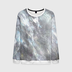 Свитшот мужской Абстракция - white smoke on gray background, цвет: 3D-белый