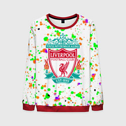 Мужской свитшот Liverpool брызги красок текстура
