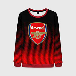Свитшот мужской Arsenal текстура полосы красные, цвет: 3D-красный