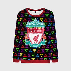 Свитшот мужской Liverpool pattern neon, цвет: 3D-красный