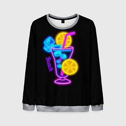 Свитшот мужской Night beach, цвет: 3D-меланж