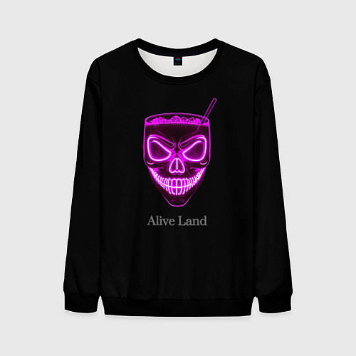 Мужской свитшот Alive land / 3D-Черный – фото 1