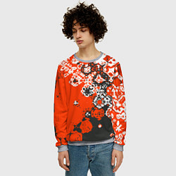 Свитшот мужской Красно-черная метаморфоза, цвет: 3D-меланж — фото 2