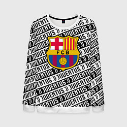 Мужской свитшот Барселона х Ювентус паттерн