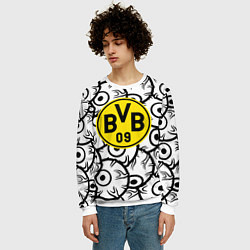 Свитшот мужской Borussia глаза текстура, цвет: 3D-белый — фото 2