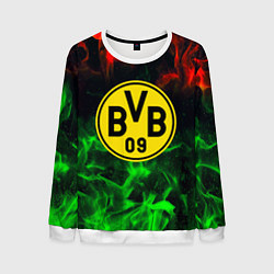 Мужской свитшот Borussia красно зеленый огонь