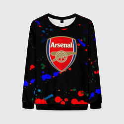 Свитшот мужской Arsenal неоновые брызги красок, цвет: 3D-черный