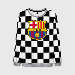 Свитшот мужской Barcelona клетка, цвет: 3D-меланж