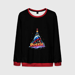 Свитшот мужской Ёлка компания, цвет: 3D-красный