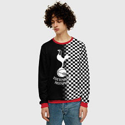 Свитшот мужской Тоттенхэм клетка шахматная, цвет: 3D-красный — фото 2