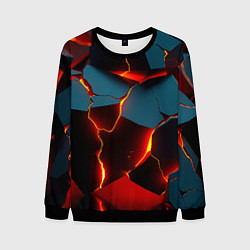 Свитшот мужской Orange glow, цвет: 3D-черный