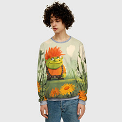 Свитшот мужской Маленький Шрек с рыжими волосами, цвет: 3D-меланж — фото 2
