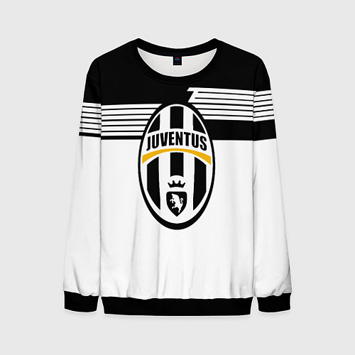 Мужской свитшот Juventus полосы линии / 3D-Черный – фото 1