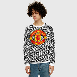 Свитшот мужской Манчестер Юнайтед x ювентус паттерн, цвет: 3D-белый — фото 2