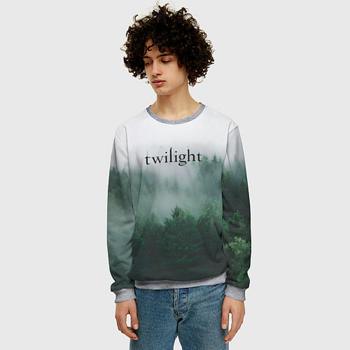Мужской свитшот Twilight forest / 3D-Меланж – фото 3