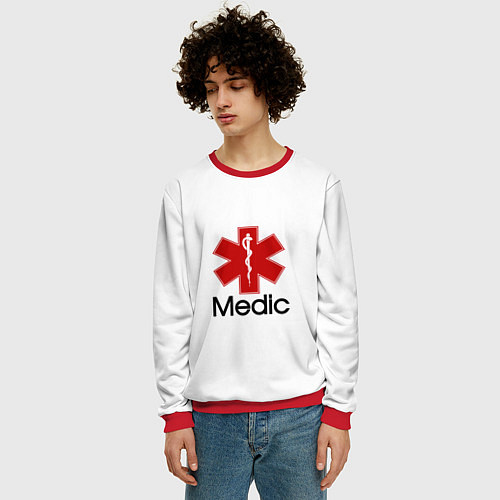 Мужской свитшот Медик / 3D-Красный – фото 3
