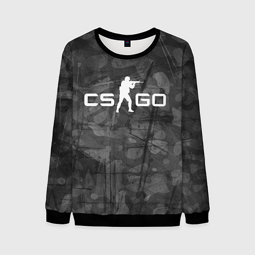 Мужской свитшот Эмблема CS GO / 3D-Черный – фото 1