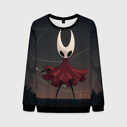 Мужской свитшот Hollow Knight - Silksong / 3D-Черный – фото 1