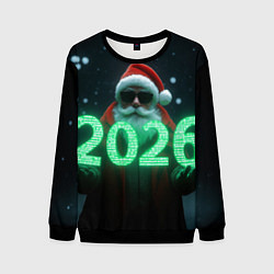 Свитшот мужской Кибер дед, цвет: 3D-черный