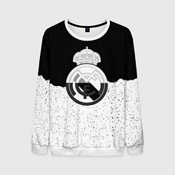 Свитшот мужской Реал Мадрид лого ночь текстура, цвет: 3D-белый